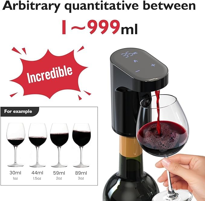 Smartuno | Electric Wine & Whiskey Dispenser – Adjustable Aeration & Precision Pour | Perfect Bar Accessory & Gift