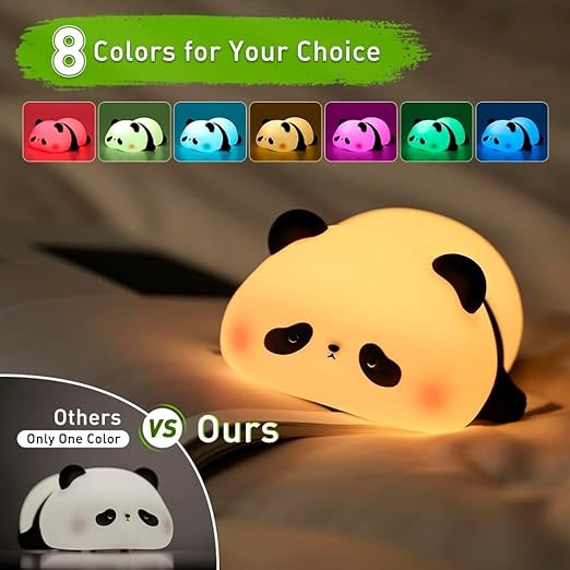 Soft Rabbit Face Silicone Night Lamp Toy for Kids - Rechargeable and Color Changing Squishy Animal Light Gift for Babies and Toddlers - Color As Per Stock
