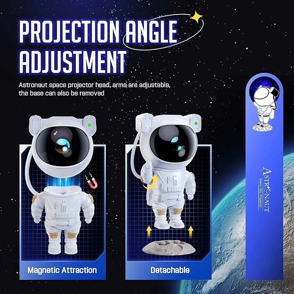 One94store Astronaut Galaxy Projector Night Light – 360° Rotating Nebula Star Projector with Remote Control, Timer & Adjustable Head – LED Space Lamp for Kids’ Bedroom, Gaming Room, Home & Party Décor