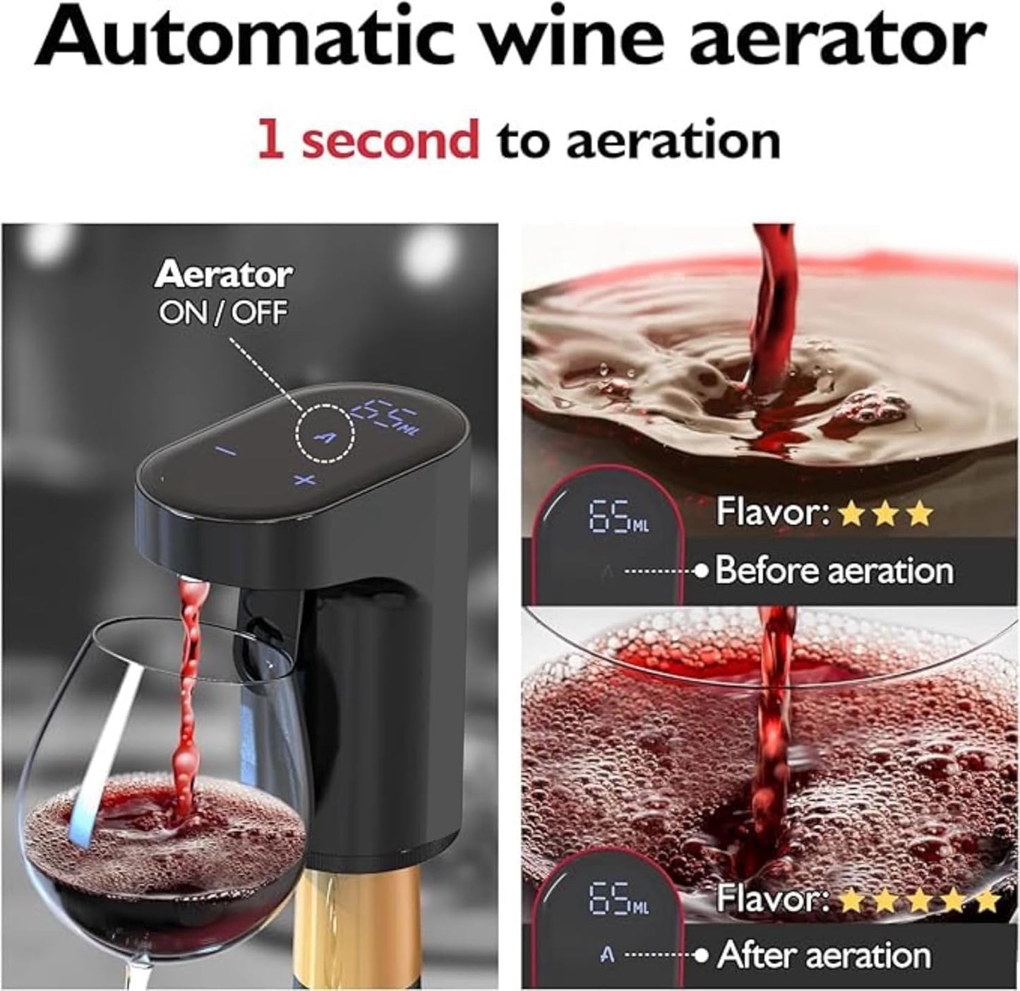Smartuno | Electric Wine & Whiskey Dispenser – Adjustable Aeration & Precision Pour | Perfect Bar Accessory & Gift