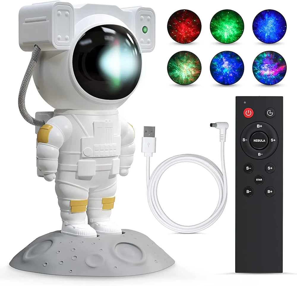 One94store Astronaut Galaxy Projector Night Light – 360° Rotating Nebula Star Projector with Remote Control, Timer & Adjustable Head – LED Space Lamp for Kids’ Bedroom, Gaming Room, Home & Party Décor