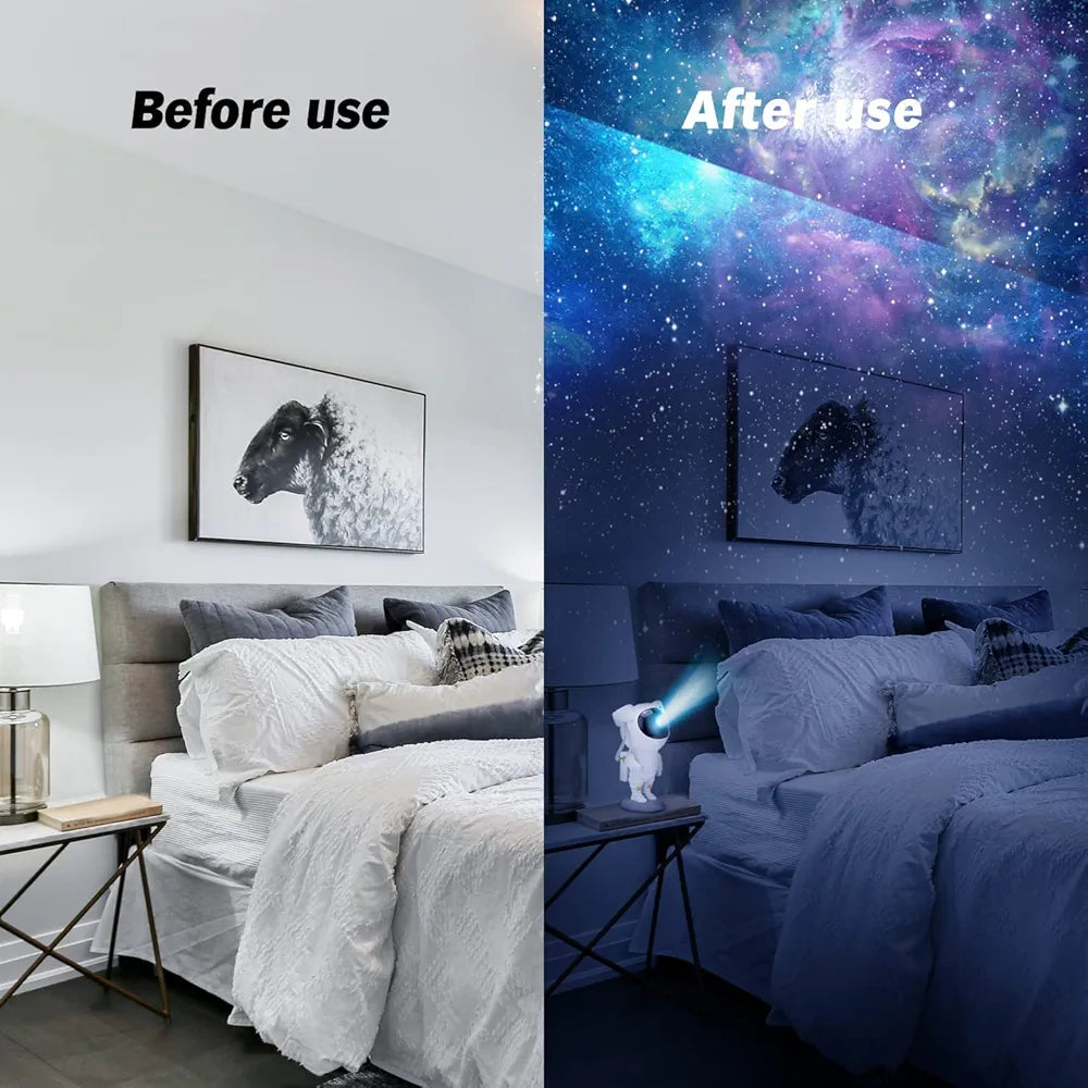 One94store Astronaut Galaxy Projector Night Light – 360° Rotating Nebula Star Projector with Remote Control, Timer & Adjustable Head – LED Space Lamp for Kids’ Bedroom, Gaming Room, Home & Party Décor