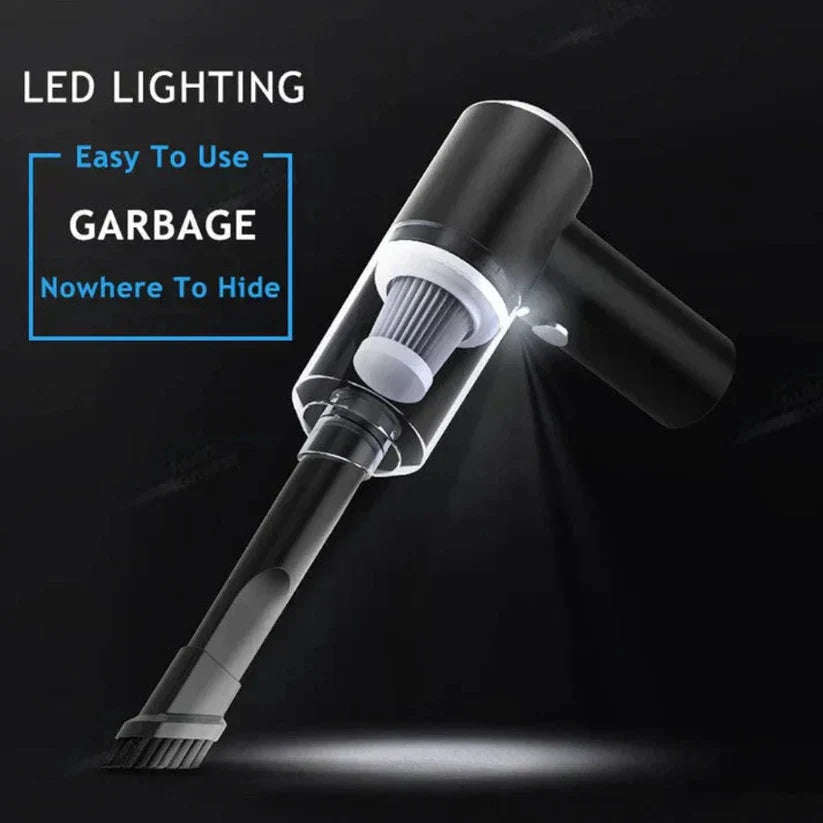3-in-1 Car Mini Vacuum Cleaner with Blower, Wireless Portable Rechargeable Handheld High Power Suction for Home, Car, Keyboard, and Dusting