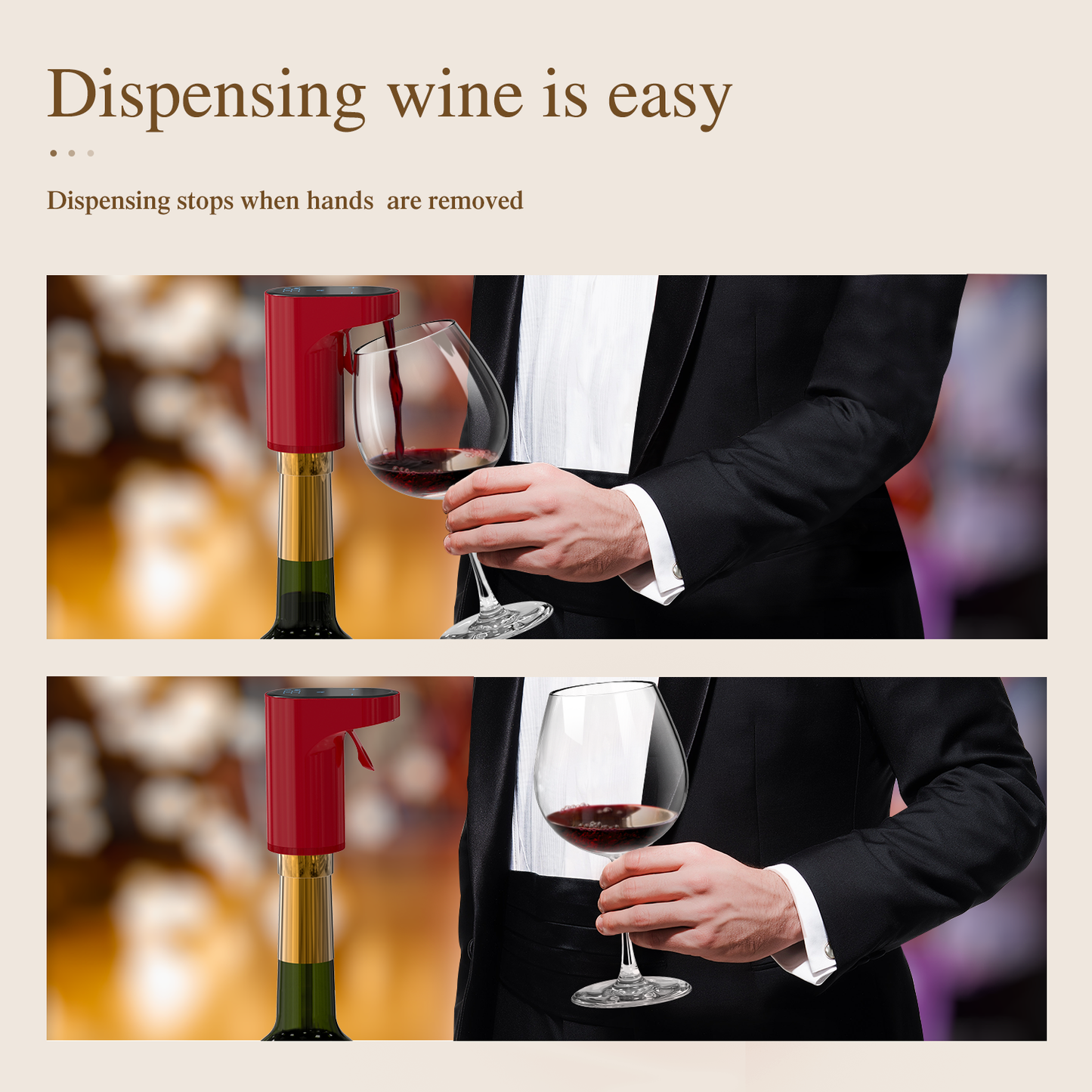 Smartuno | Electric Wine & Whiskey Dispenser – Adjustable Aeration & Precision Pour | Perfect Bar Accessory & Gift