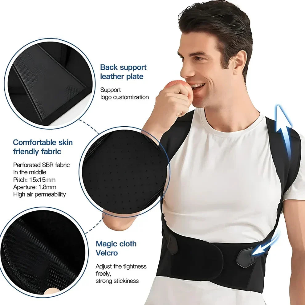 Adjustable Back Posture Corrector Belt β Pain Relief & Confidence Boost for Men & Women