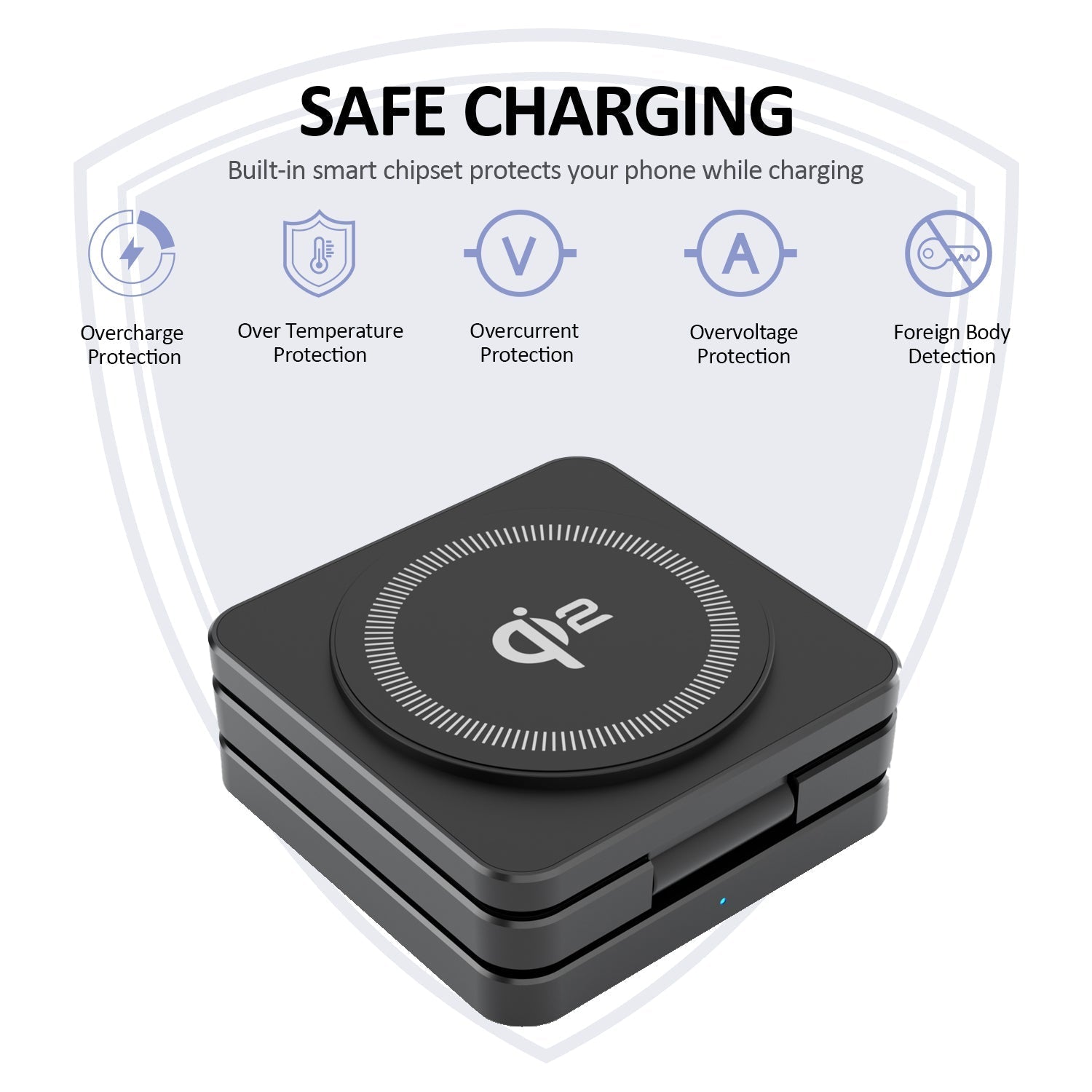 SMARTUNO™ Trifold 3-in-1 MagSafe Qi2 Fast Wireless Charger Stand for iPhone, AirPods, iWatch & Other Qi2-Enabled Devices
