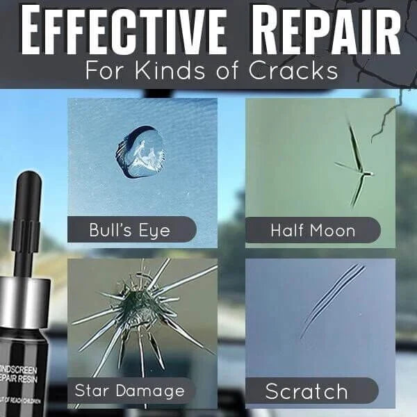 CrackShield™ - Nano Glass Crack Repair Kit for Cars & Phones
