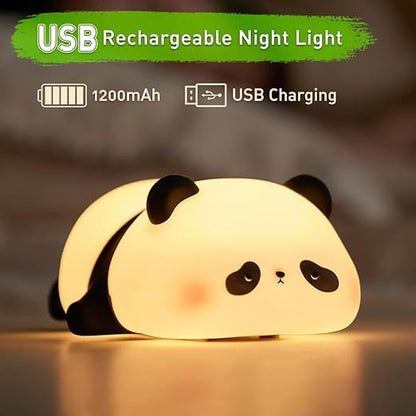 Soft Rabbit Face Silicone Night Lamp Toy for Kids - Rechargeable and Color Changing Squishy Animal Light Gift for Babies and Toddlers - Color As Per Stock