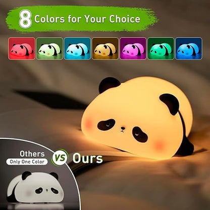 Soft Rabbit Face Silicone Night Lamp Toy for Kids - Rechargeable and Color Changing Squishy Animal Light Gift for Babies and Toddlers - Color As Per Stock