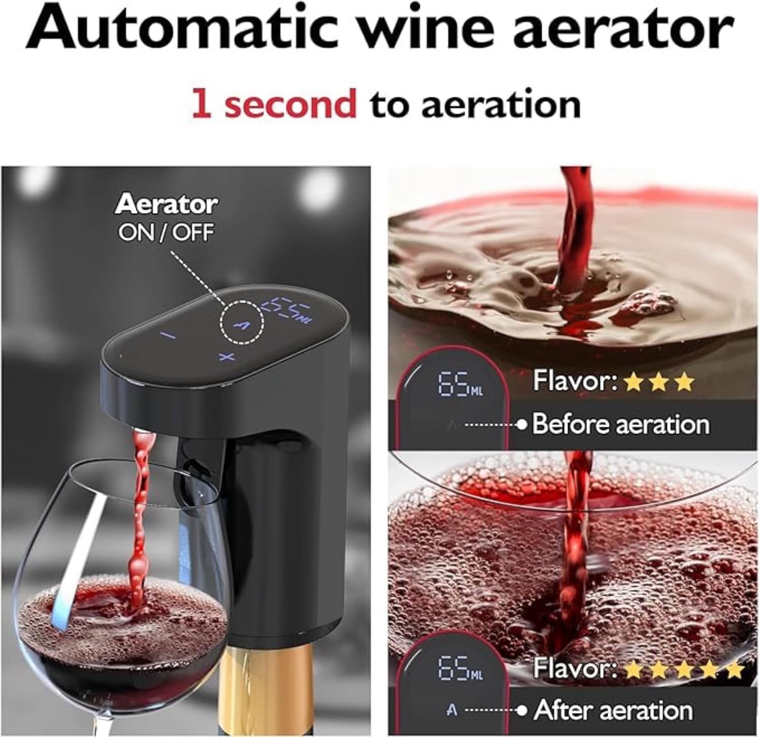 Smartuno | Electric Wine & Whiskey Dispenser – Adjustable Aeration & Precision Pour | Perfect Bar Accessory & Gift