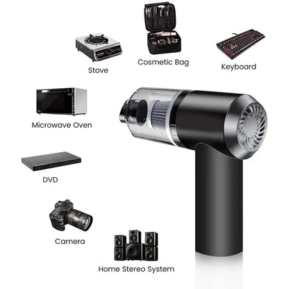 3-in-1 Car Mini Vacuum Cleaner with Blower, Wireless Portable Rechargeable Handheld High Power Suction for Home, Car, Keyboard, and Dusting