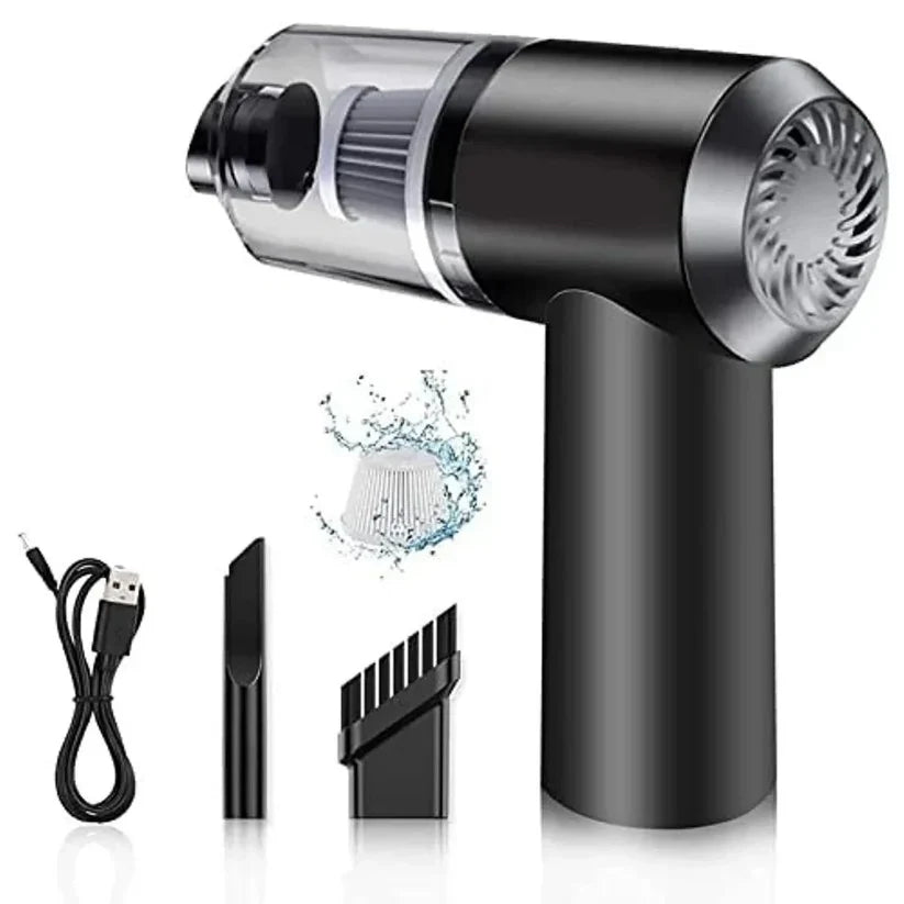 3-in-1 Car Mini Vacuum Cleaner with Blower, Wireless Portable Rechargeable Handheld High Power Suction for Home, Car, Keyboard, and Dusting